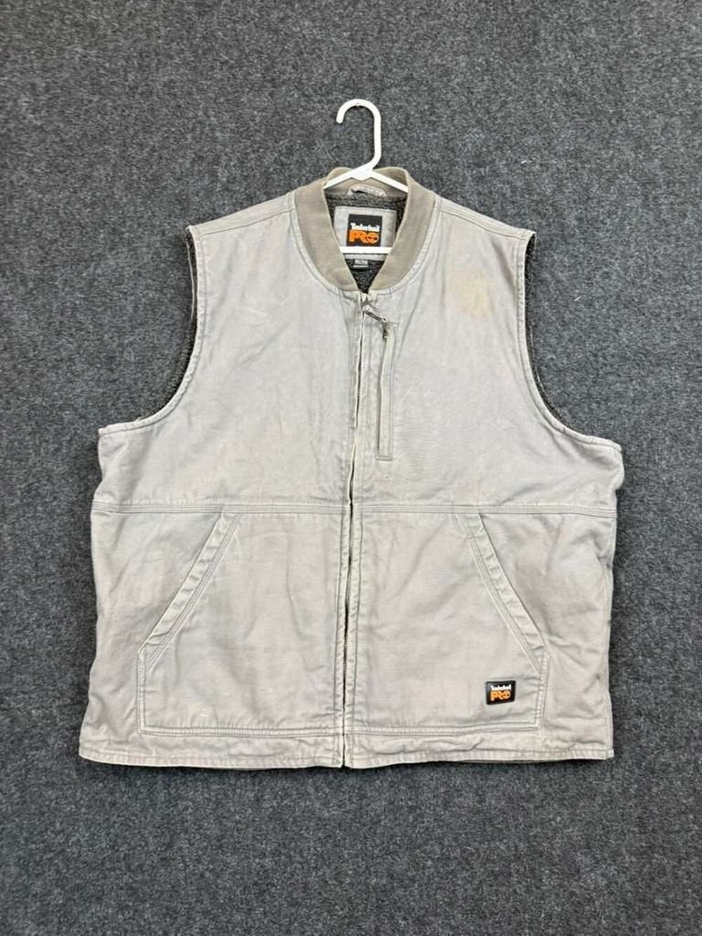 Timberland PRO Fleece Lined Work Vest Men's XXL Beige Gray